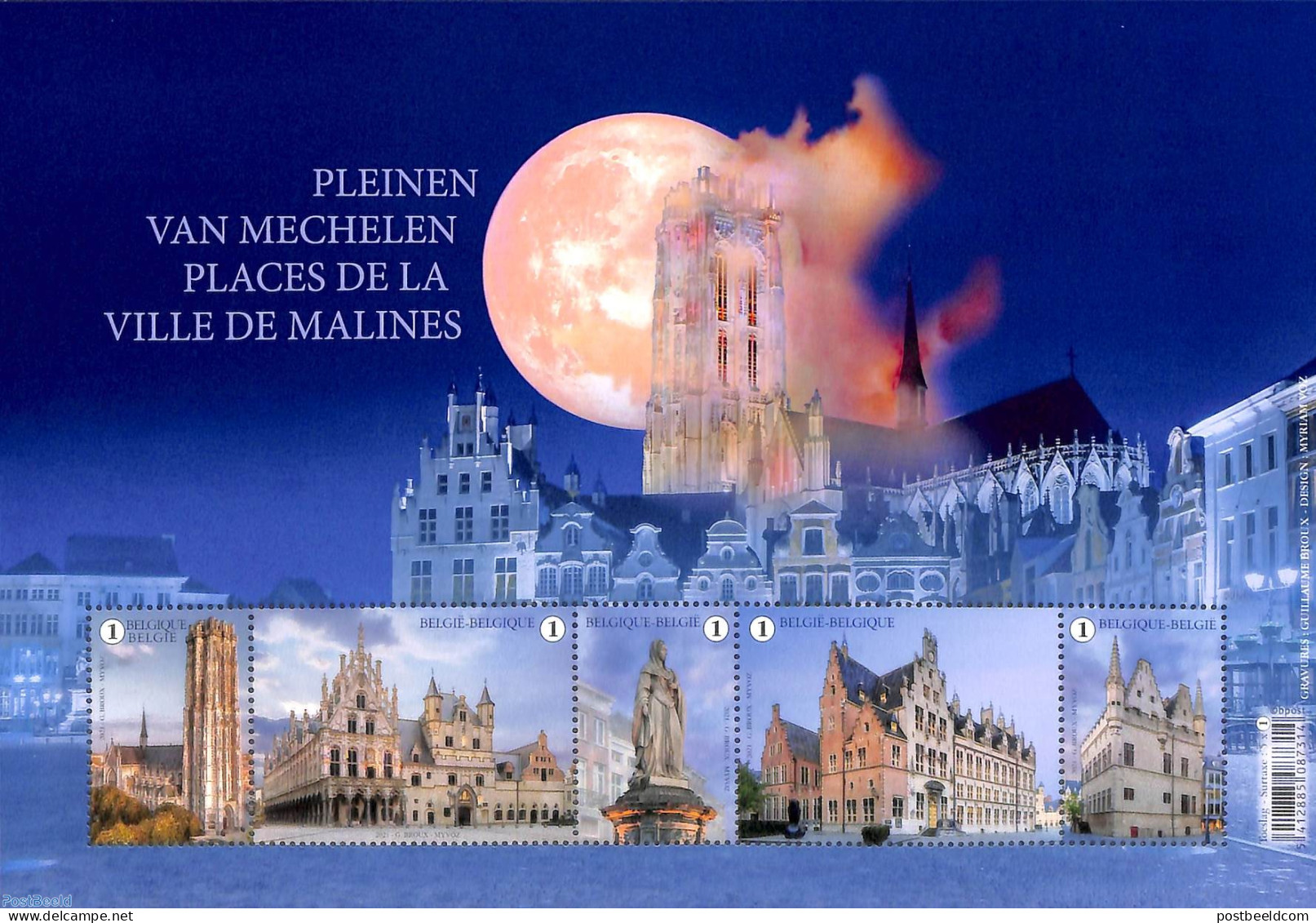 Belgium 2021 Malines Squares 5v M/s, Mint NH - Neufs