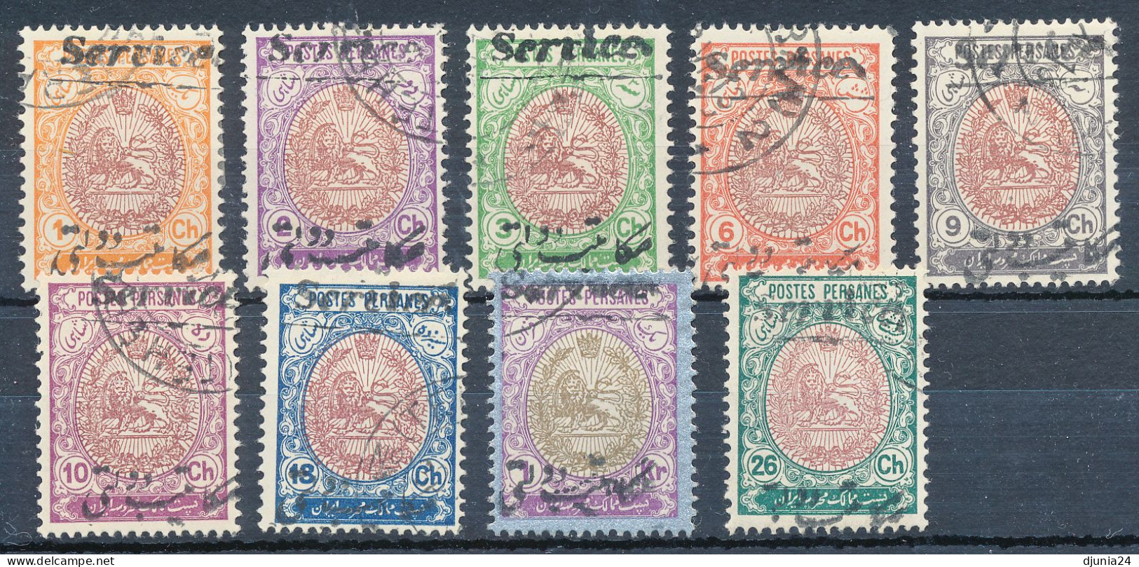 BF0681 / PERSIEN / IRAN  -  1915  ,   Dienstmarken   Wappen   -  Michel 21 - 29 - Iran