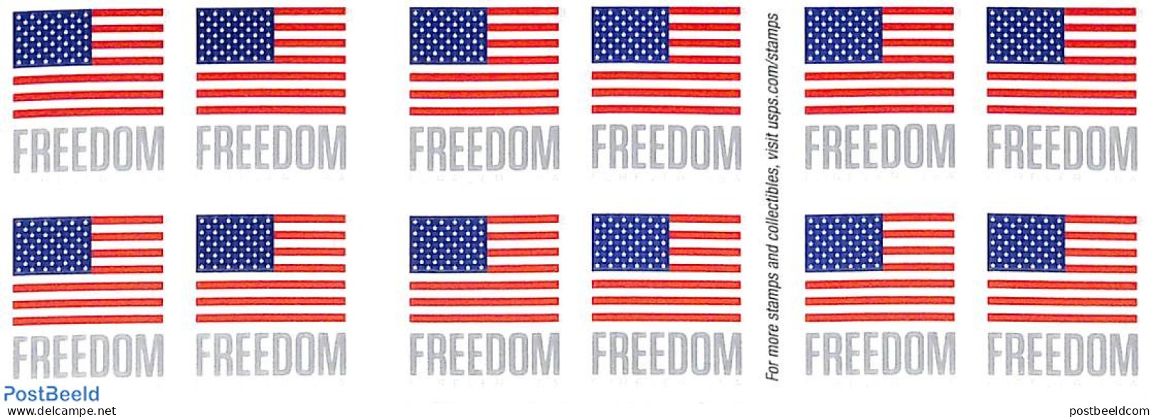 United States Of America 2023 Flag, Freedom Booklet  (with B111), Mint NH, History - Flags - Stamp Booklets - Nuevos