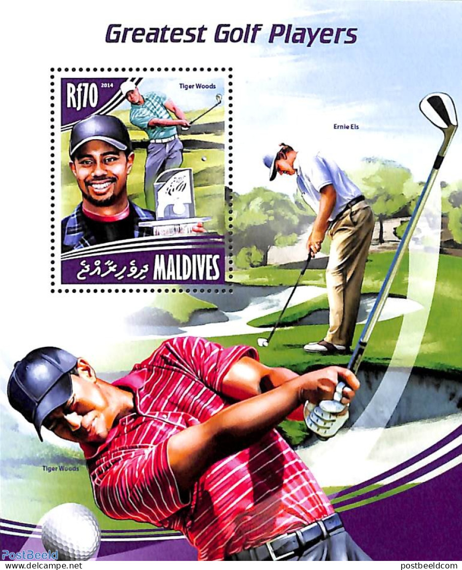 Maldives 2014 Golf Players S/s, Mint NH, Sport - Golf - Golf