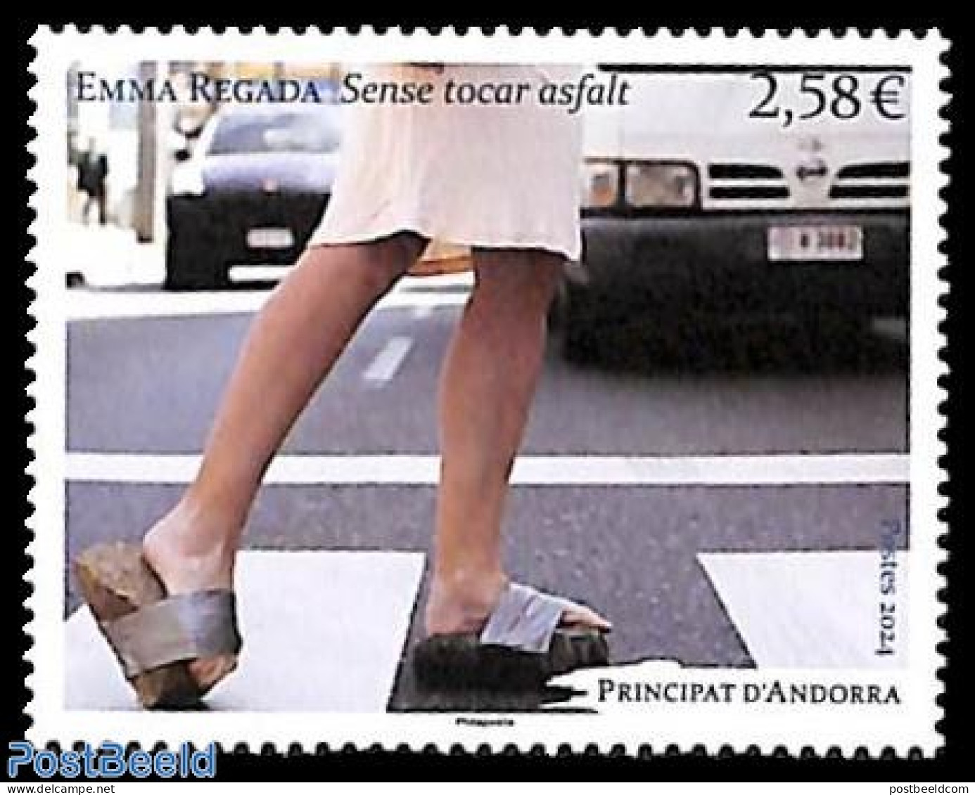Andorra, French Post 2024 Emma Regada 1v, Mint NH, Transport - Automobiles - Art - Fashion - Unused Stamps