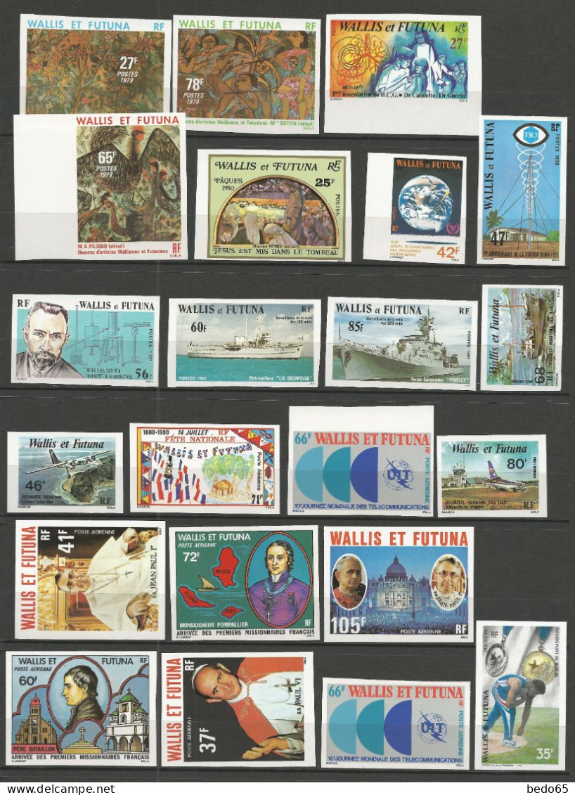 LOT  WALLIS ET FUTUNA NON DENTELE NEUF** LUXE SANS CHARNIERE / Hingeless / MNH / Cote 233€ - Non Dentelés, épreuves & Variétés