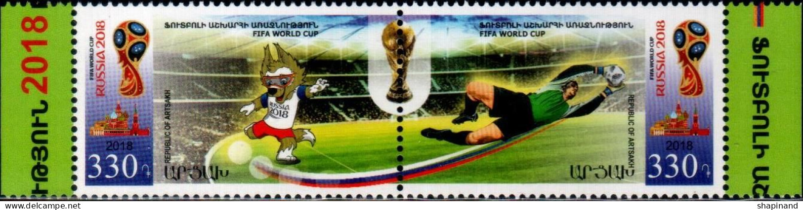 Artsakh 2018 "FIFA World Cup.Russia - 2018" 2v Zd Quality:100% - Armenien