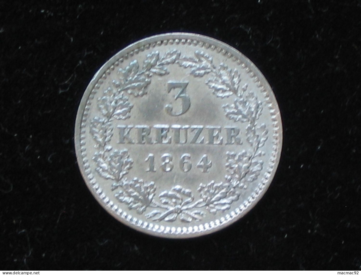 ALLEMAGNE - 3  Kreuzer 1864 GR. HESSISCHE SCHEIDEMÜNZE  **** EN ACHAT IMMEDIAT **** - Groschen & Andere Kleinmünzen