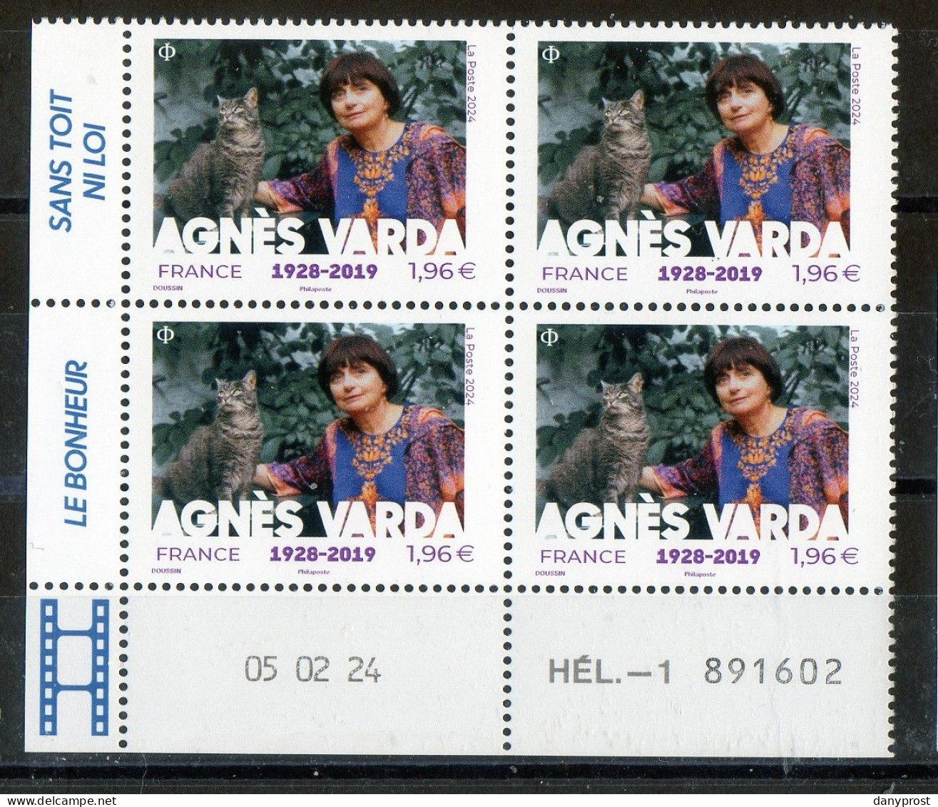 2024 - COIN DATE  Du  05.02.24  De  4ex à 1.96 €  "  AGNES VARDA - 1928.2019  "  Illustré Titre Films En Marge - Neuf** - 2020-…