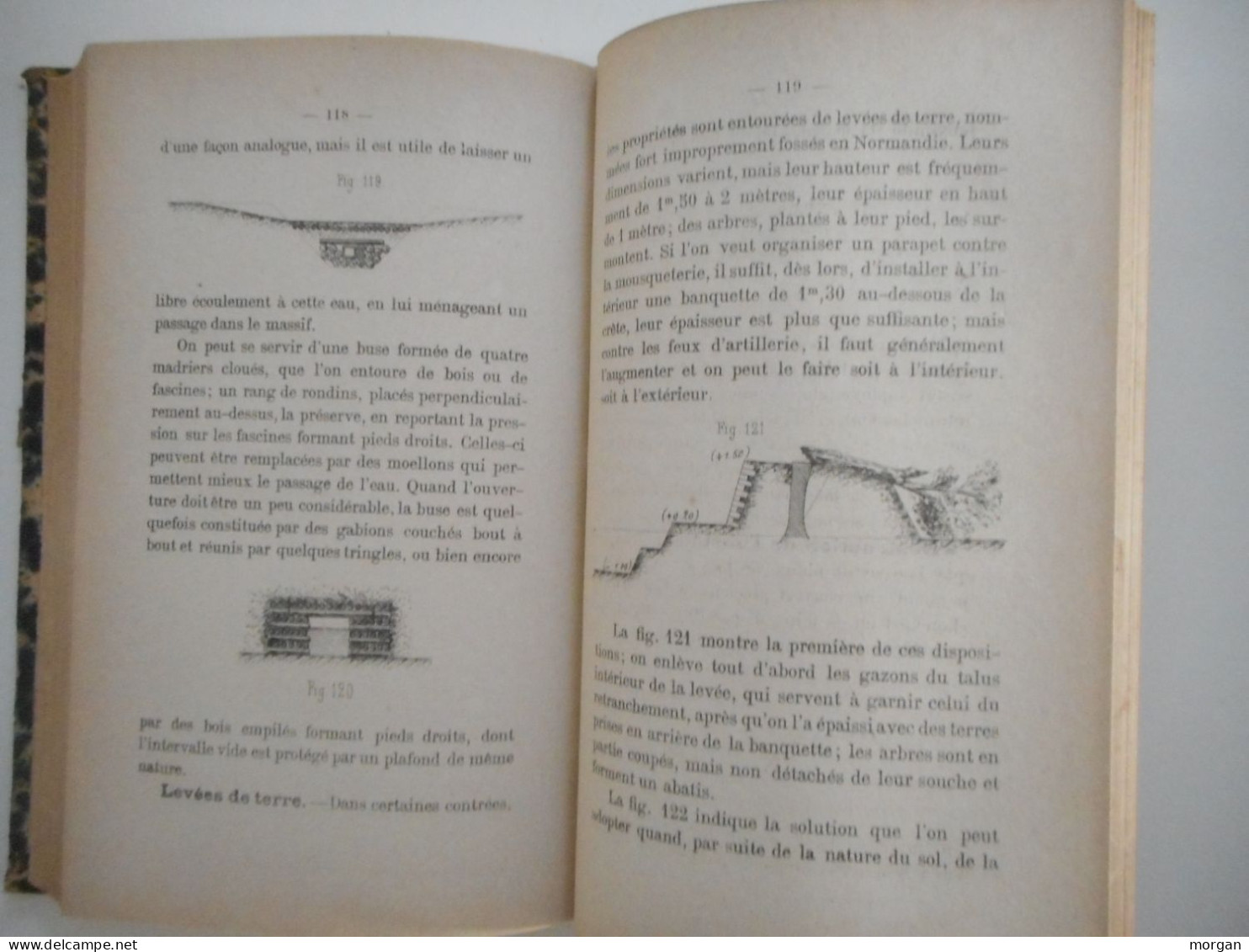 ELEMENTS DE FORTIFICATION PASSAGERE, 1873, I. MAIRE, COMPLET 3 PARTIES, MILITARIA