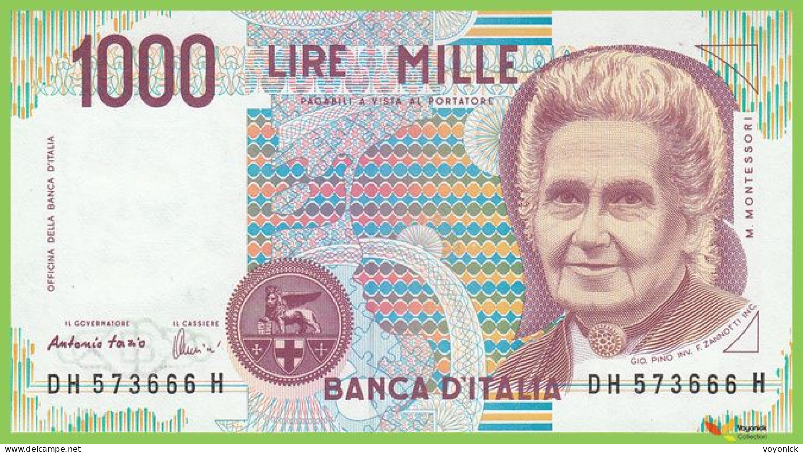 Voyo ITALY 1000 Lire 1990 P114c B465c DH-H UNC - 1000 Lire