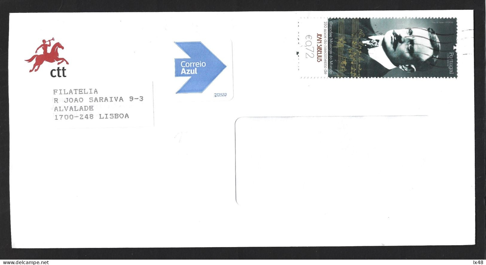 Urgent Letter With Stamp From Composer Jean Sibélius, Finland. Dringende Brief Met Postzegel Van Componist Jean Sibélius - Música