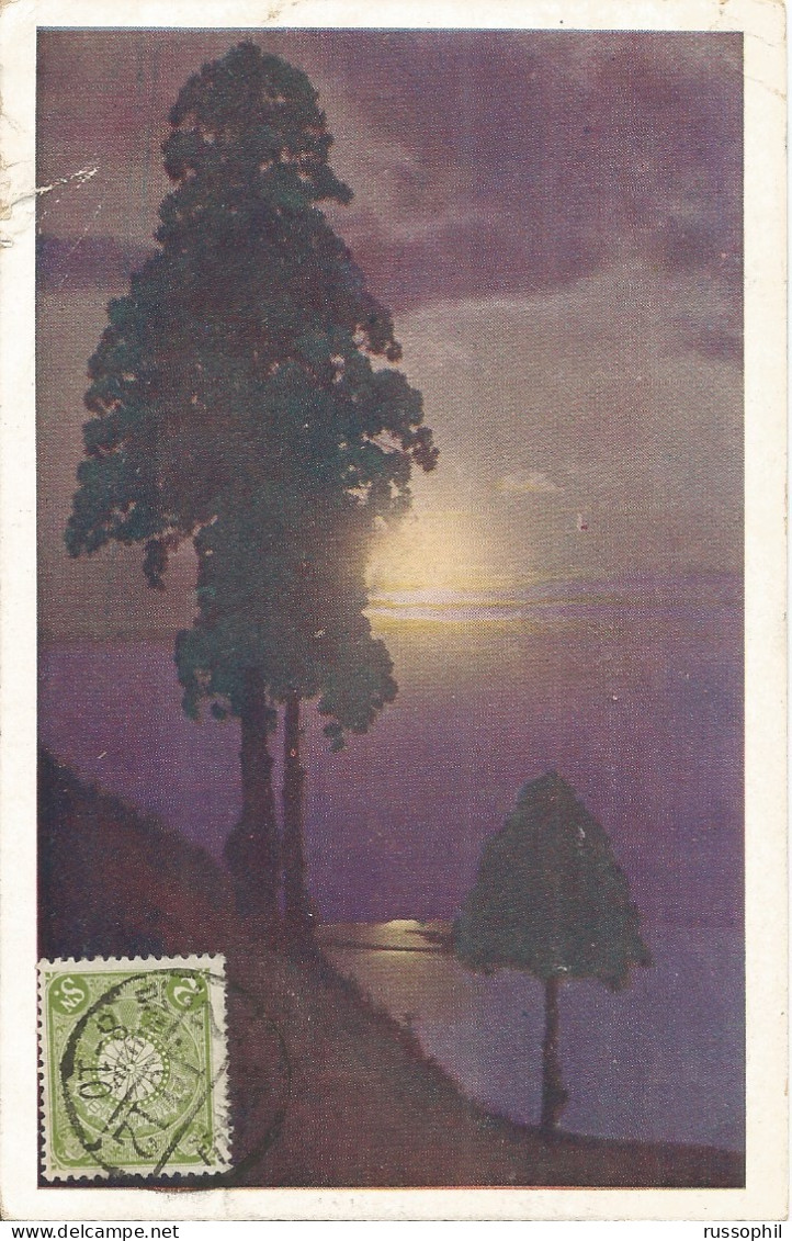 JAPAN - SUNSET LANDSCAPE WITH TREES - 1913 - Other & Unclassified