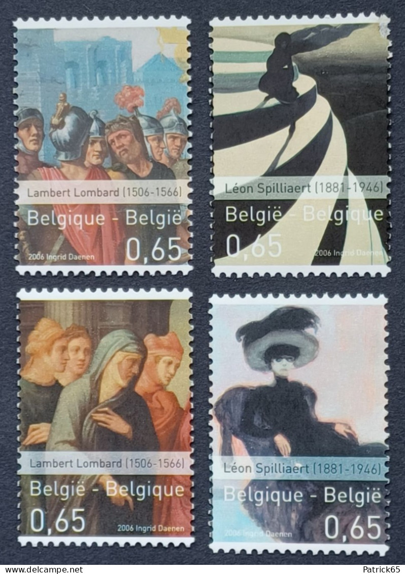 Belgie 2006 Obp.nrs.3516/19 Kleine Plooi Bij Zegel Nr.3517 Rechtsboven Op Gomzijde.(zie Foto).  MNH - Postfris - Neufs