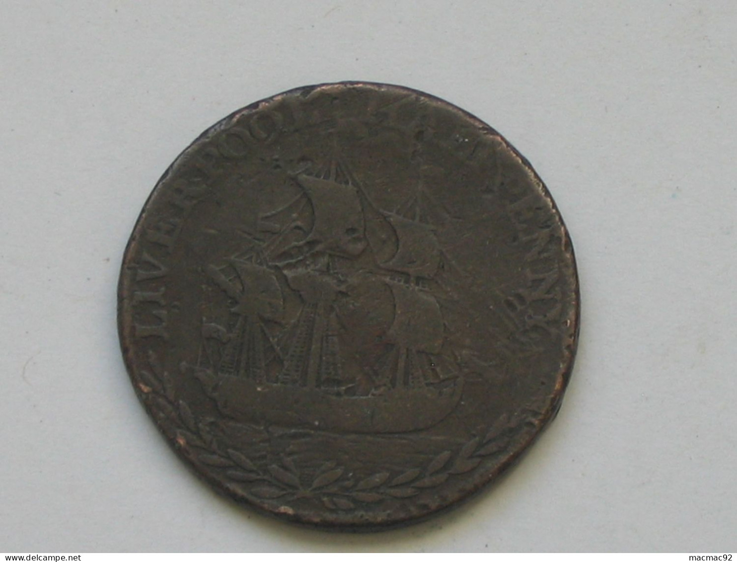 Jeton LIVERPOOL HALF PENNY DEUS NOBIS HAEC OTIA FECIT 1791  **** EN ACHAT IMMEDIAT **** - Royaux/De Noblesse