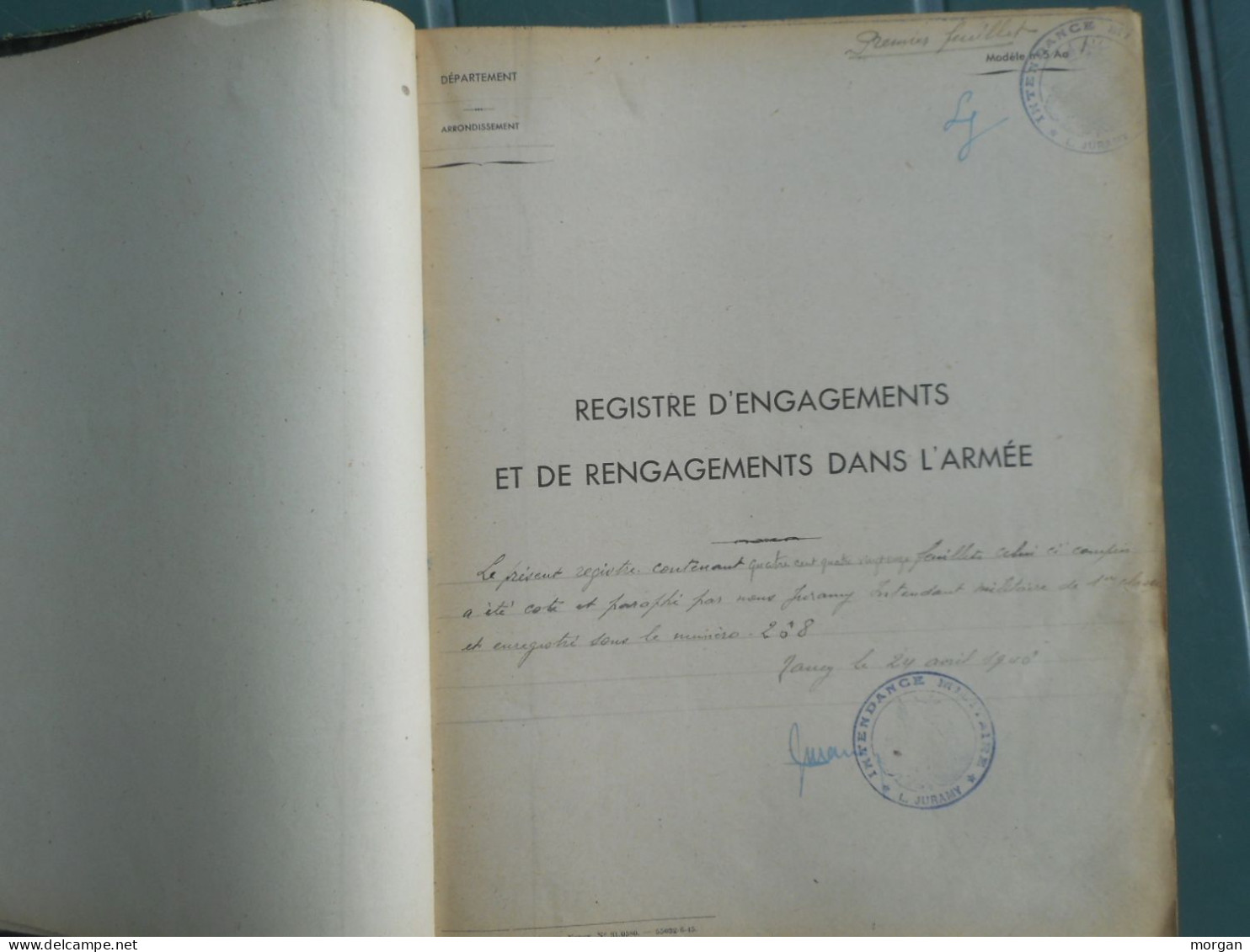 LORRAINE, MILITARIA, NANCY ET ENVIRONS 1946 / 1951, ENORME REGISTRE ENGAGEMENTS ARMEE, 4390 ENGAGES - Non Classés