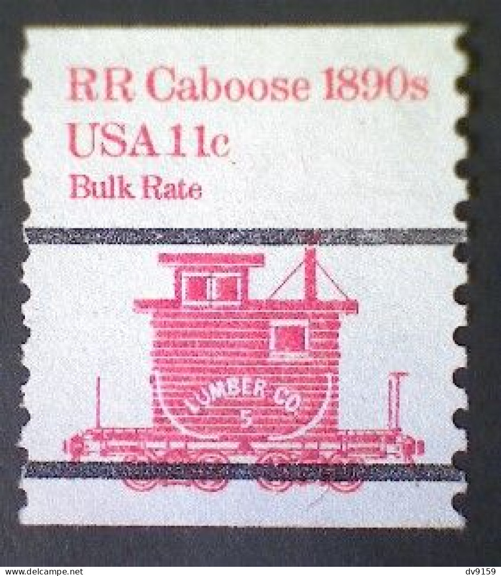 United States, Scott #1905a, Used(o), 1984 Coil, Transportation Series: Caboose Of 1890s, 11¢, Red - Gebraucht