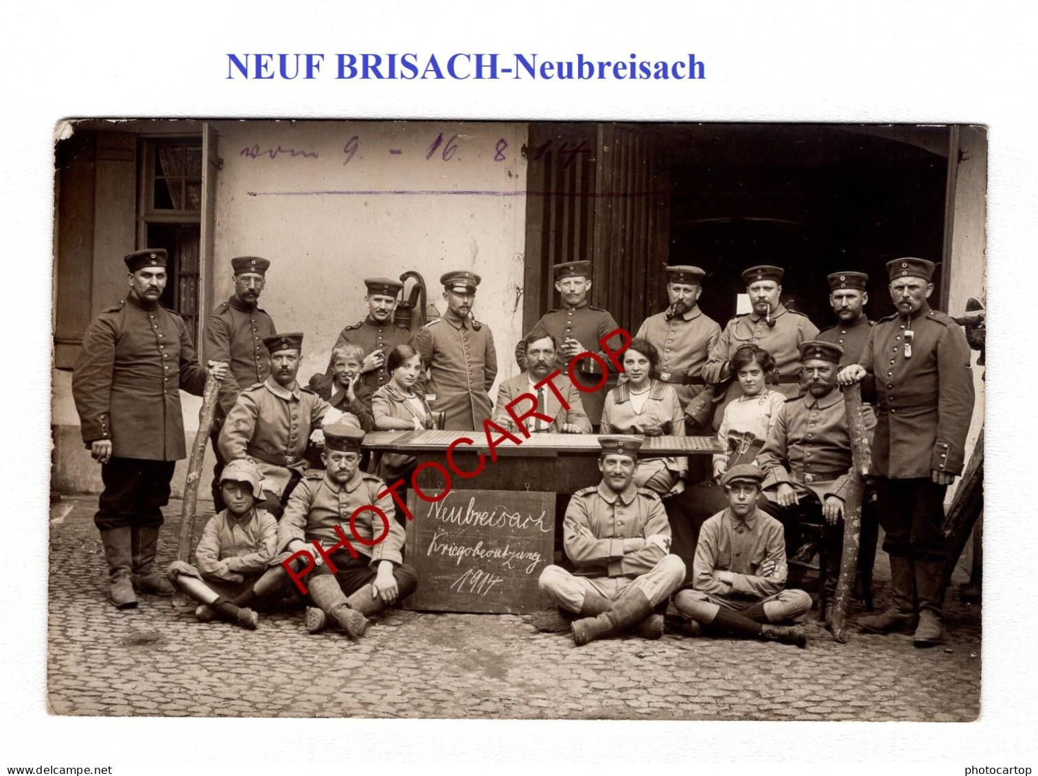 NEUF BRISACH-Neubreisach-68-CARTE PHOTO Allemande-Guerre 14-18-1 WK-Feldpost-Cachet WEIER IM THAL-1914 - Neuf Brisach