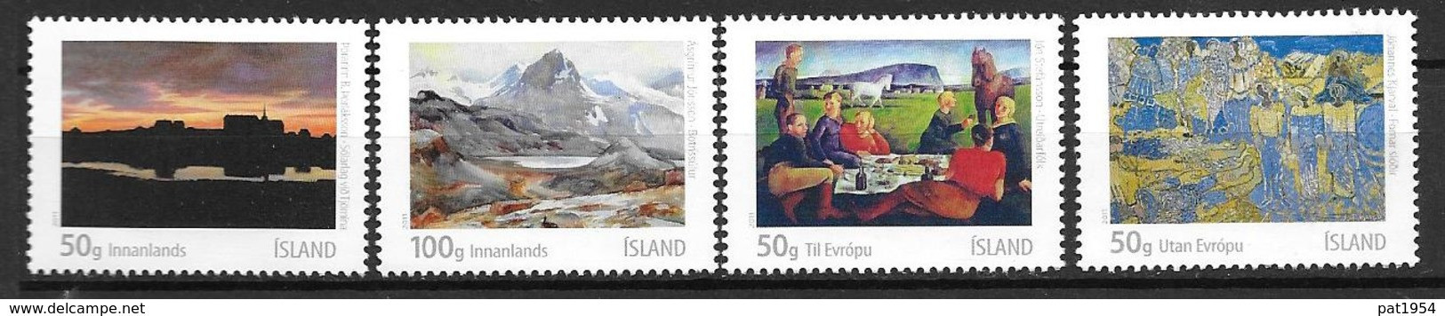 Islande 2011, N°1261/1264 Neufs Peintures Art Moderne - Unused Stamps