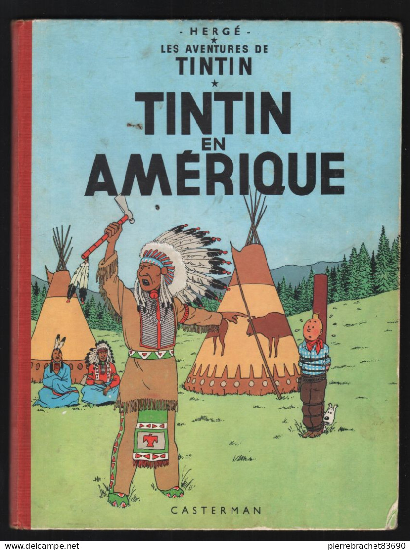 TINTIN EN AMÉRIQUE. DOS ROUGE - Hergé