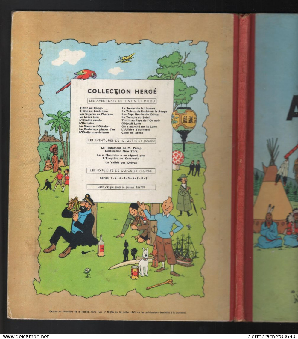 TINTIN EN AMÉRIQUE. DOS ROUGE - Hergé