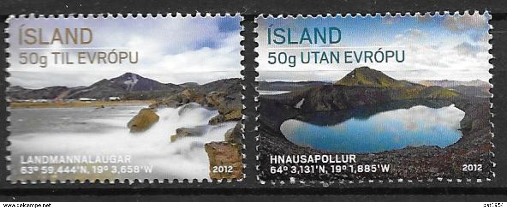 Islande 2012, N°1272/1273 Neufs Tourisme - Unused Stamps