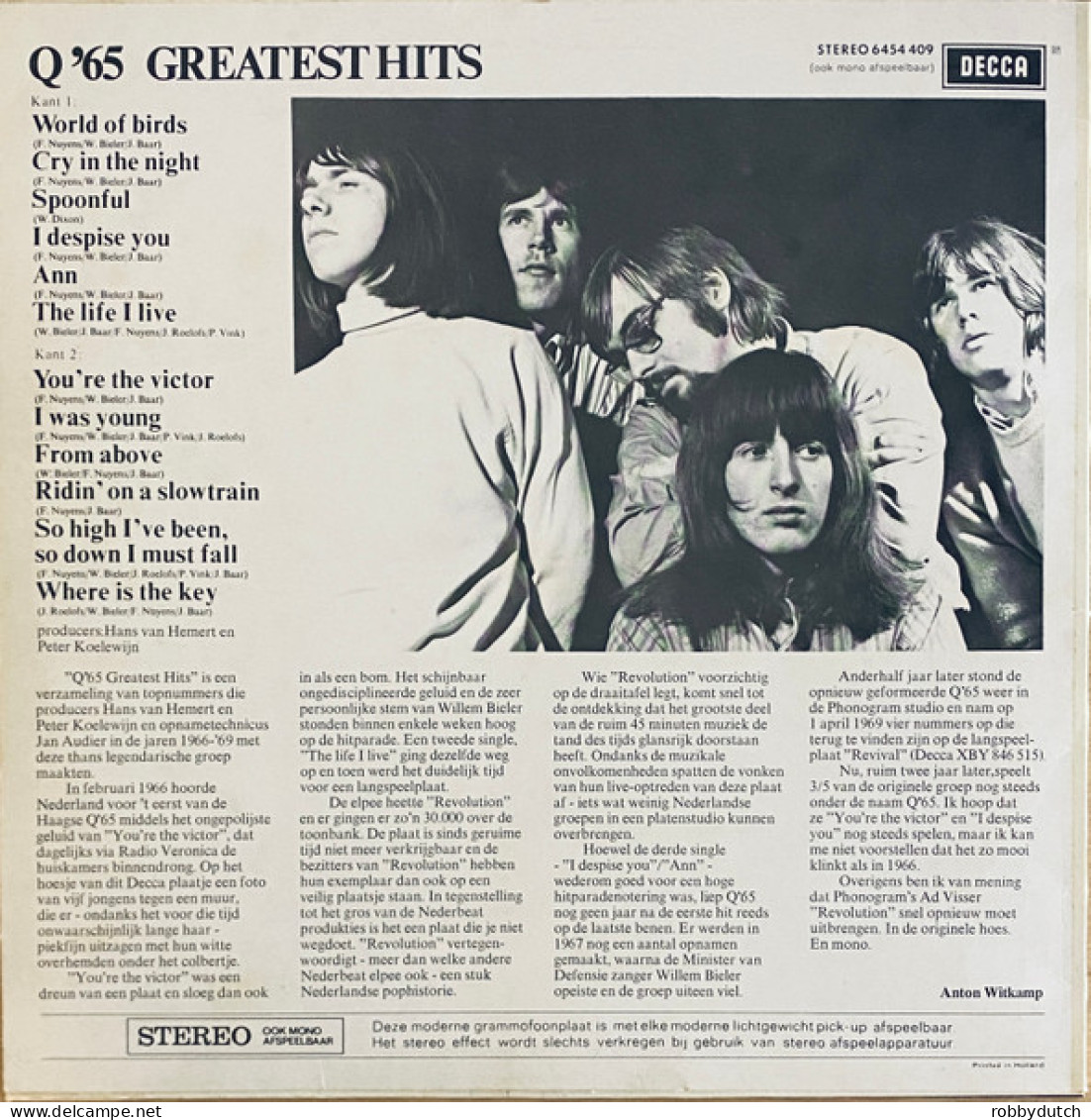 * LP *  Q65 - GREATEST HITS (Holland 1972 EX-) - Rock