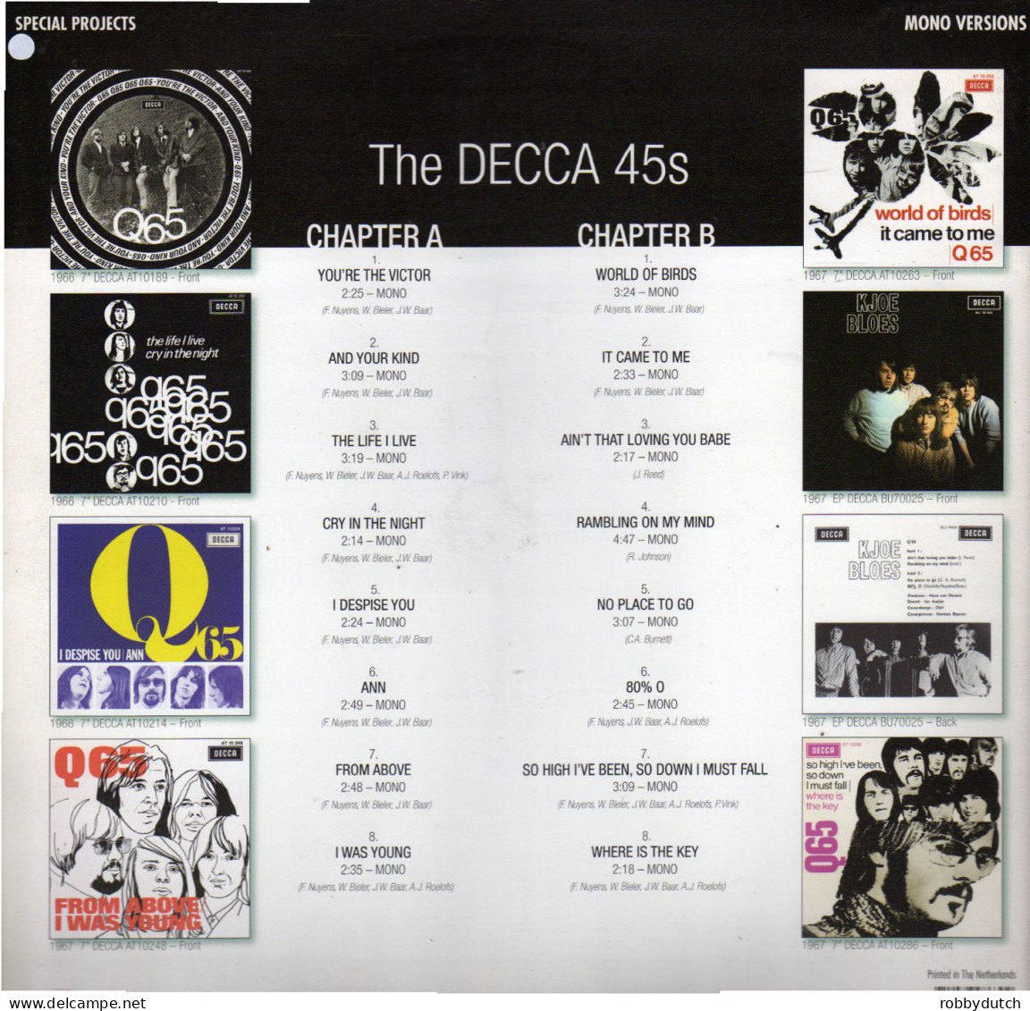 * LP *  Q65 - THE LIFE I LIVE (THE DECCA 45s) (Holland 2012 NM) - Rock