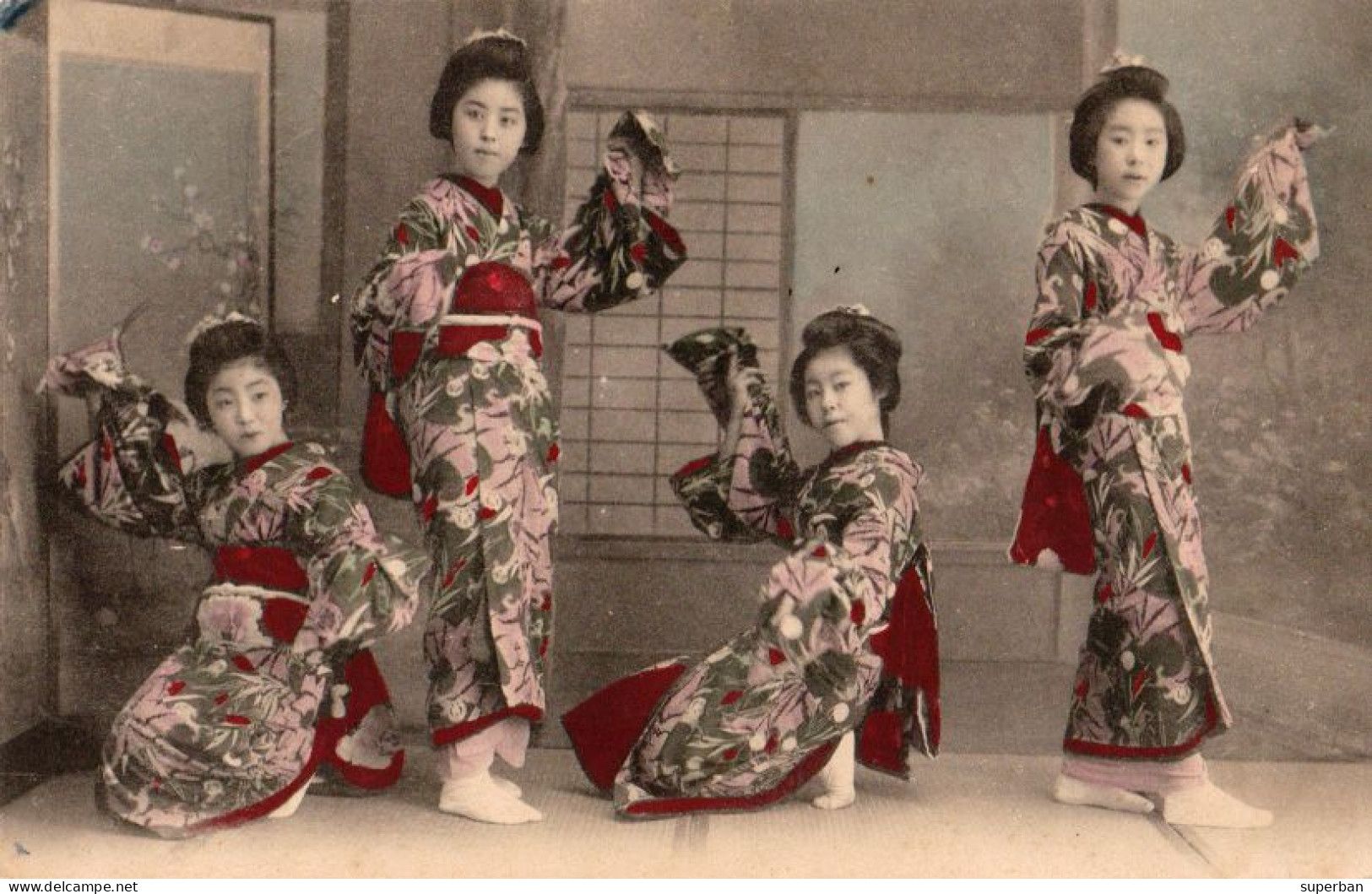 JAPAN / JAPON : DANSE Des GEISHAS / DANCING GEISHAS - CARTE POSTALE PRÉCURSEUR / FORERUNNER POSTCARD ~ 1900 (an538) - Other & Unclassified