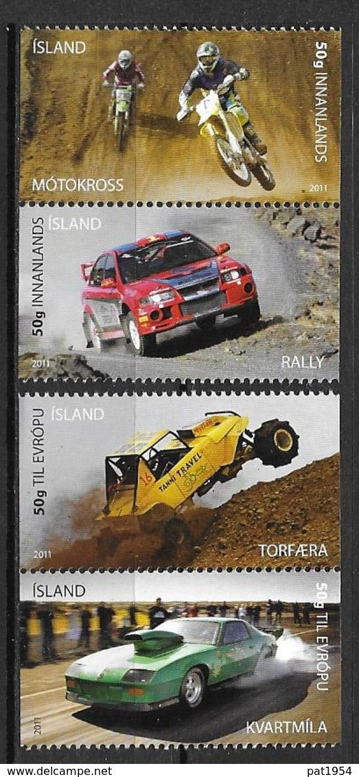 Islande 2011, N°1237/1240 Neufs Sports Motorisés - Unused Stamps