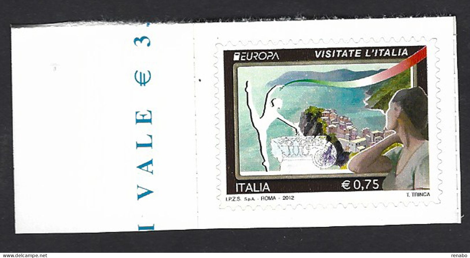 Italia 2012; EUROPA CEPT – Visitate L’ Italia – Francobollo Da € 0,75. - 2011-20: Ungebraucht