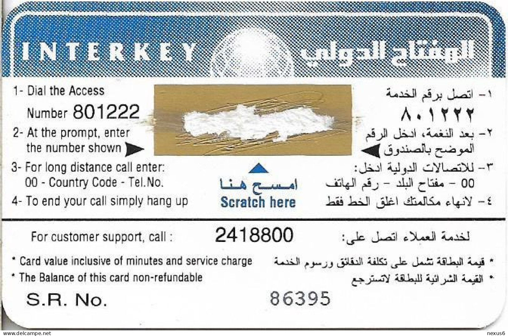 Kuwait - InterKey - Cars, New Yorker '95, Remote Mem. 10KD, Used - Koweït