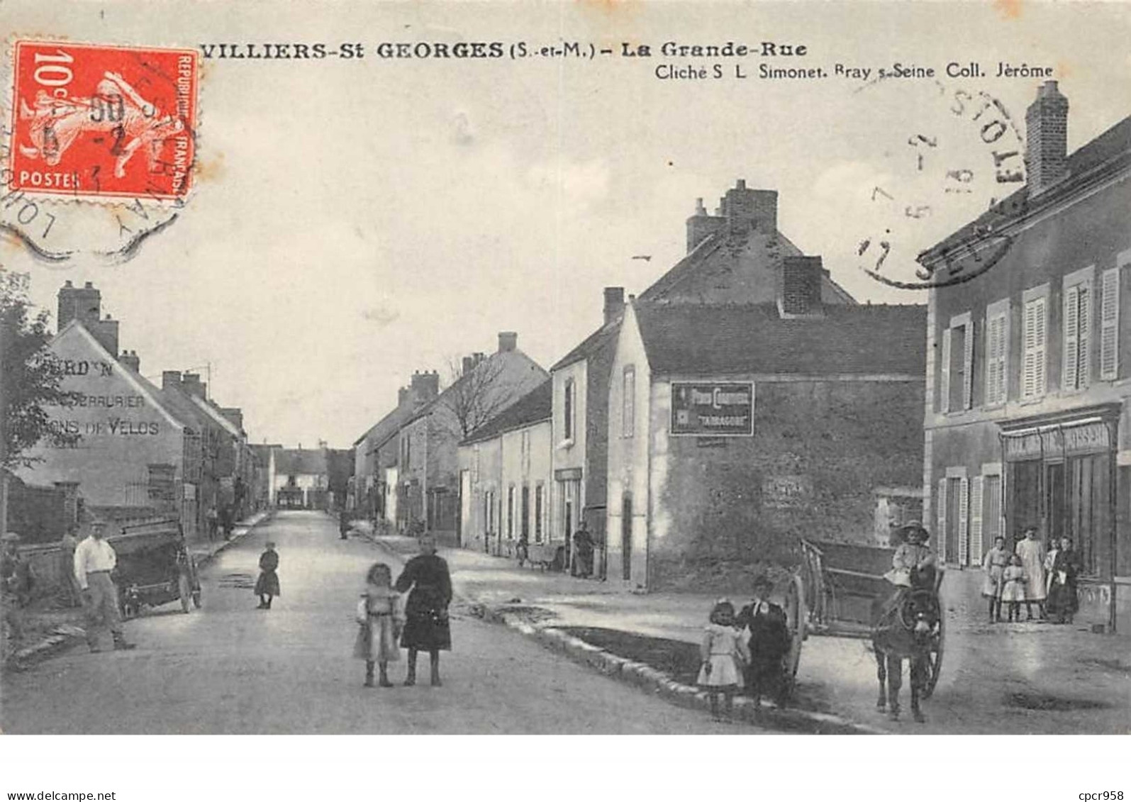 77.n°58614.villiers Saint Georges.la Grande Rue - Villiers Saint Georges