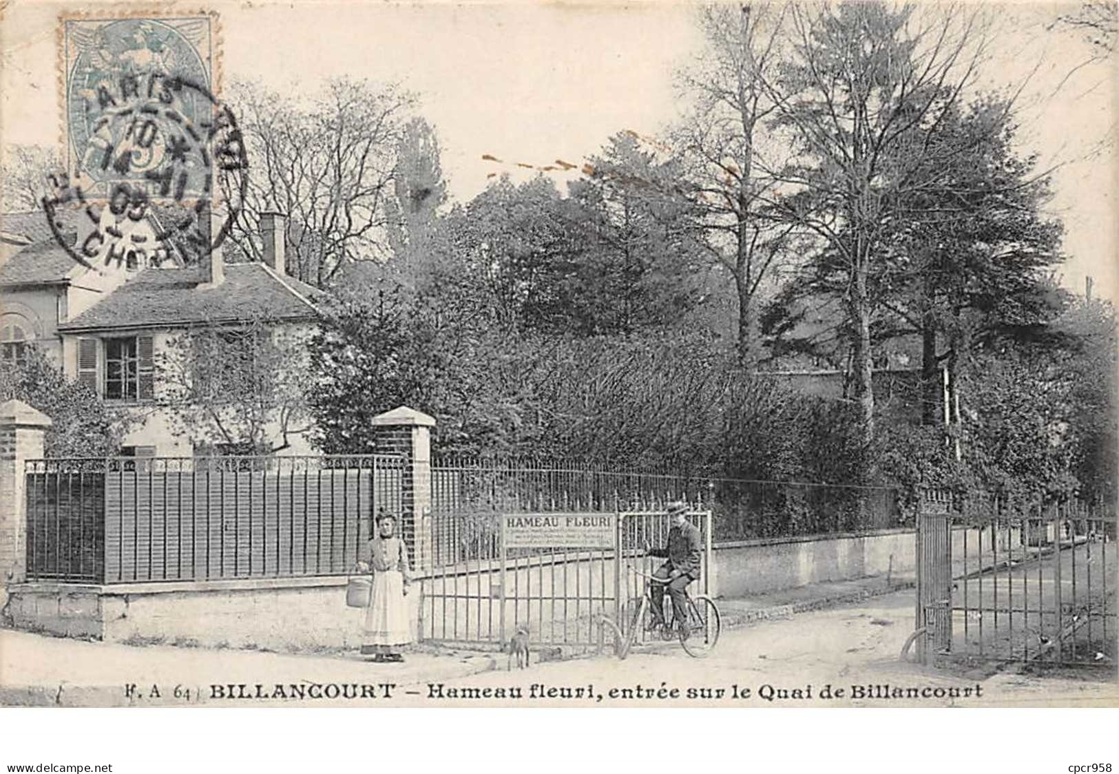 92.n°58684.boulogne Sur Seine.hameau Fleuri.entrée Sur Le Quai De Billancourt - Boulogne Billancourt