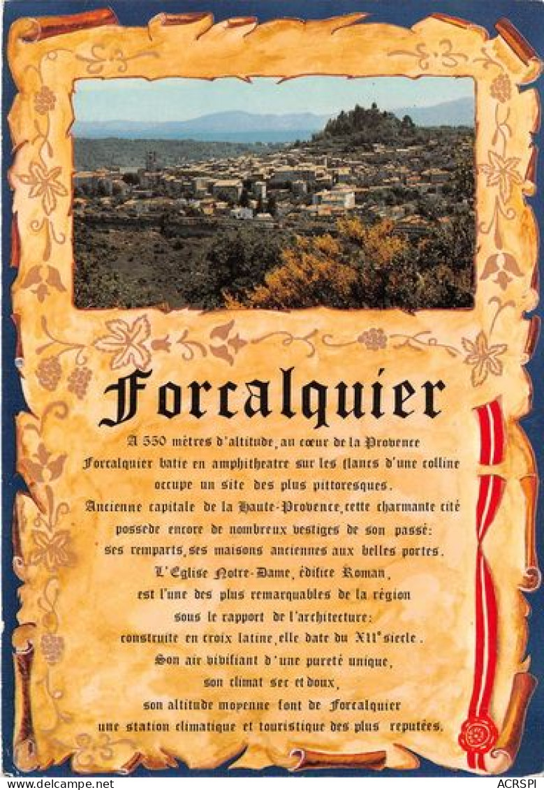 FORCALQUIER Paysages De France Alpes De Haute Provence 10(scan Recto-verso) MA337 - Forcalquier