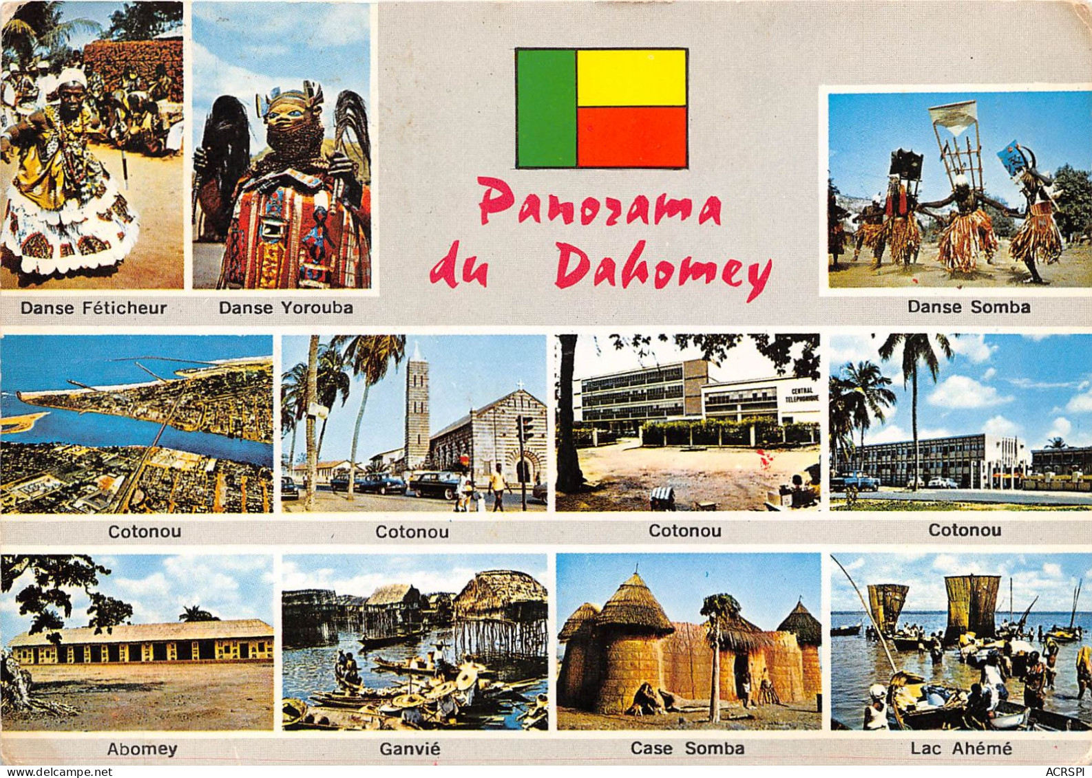 REPUBLIQUE DU DAHOMEY Panorama Du Dahomey Danse Feticheur Danse Yorouba Cotonnou 3(scan Recto-verso) MA328 - Dahome