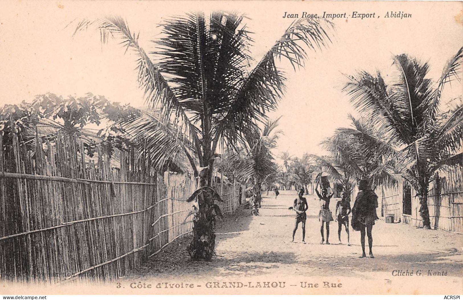 COTE D IVOIRE Grand Lahou Une Rue  32(scan Recto-verso) MA328 - Costa D'Avorio