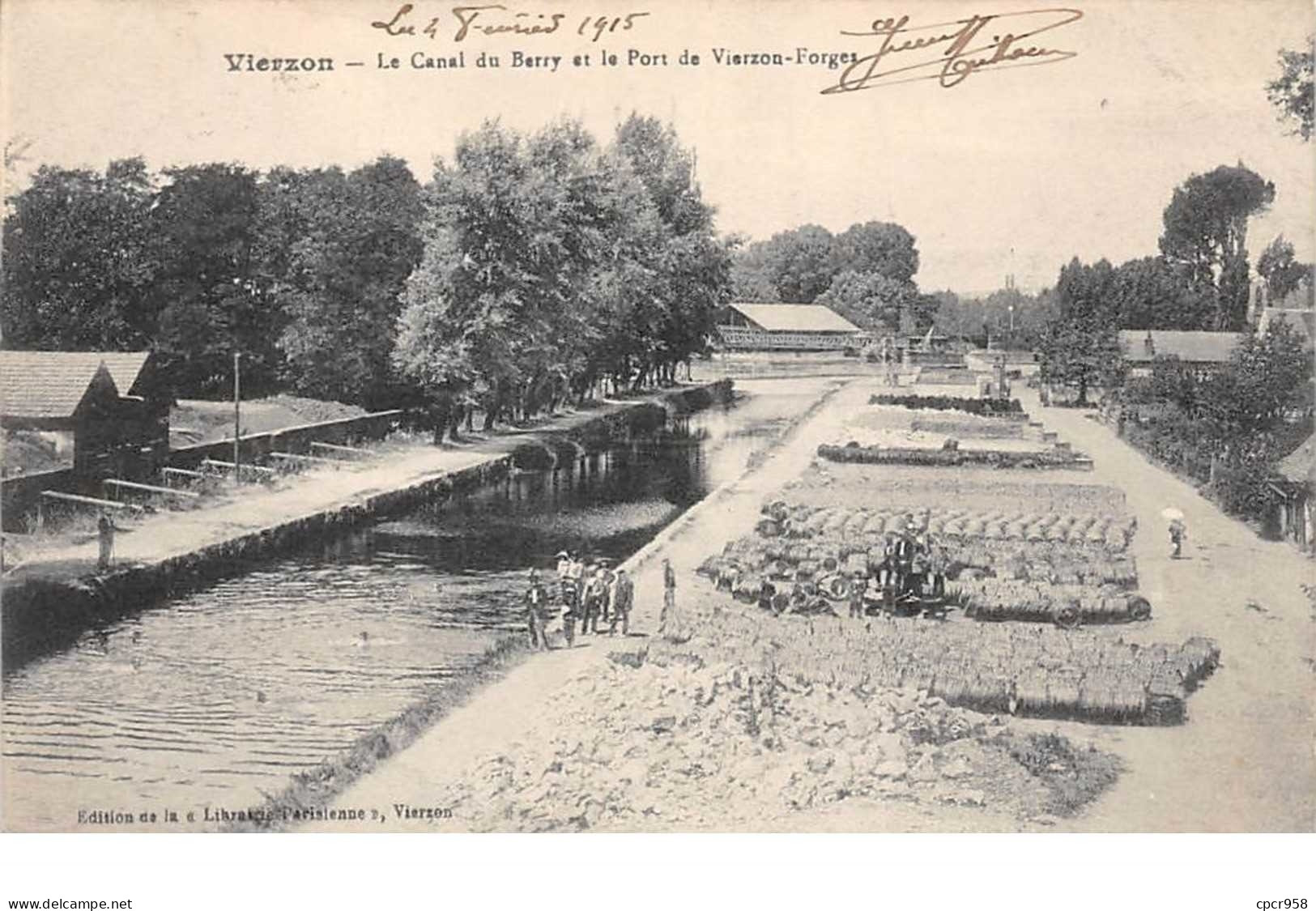 18. N°55701.vierzon.le Canal Du Berry Et Le Port De Vierzon Forges - Vierzon