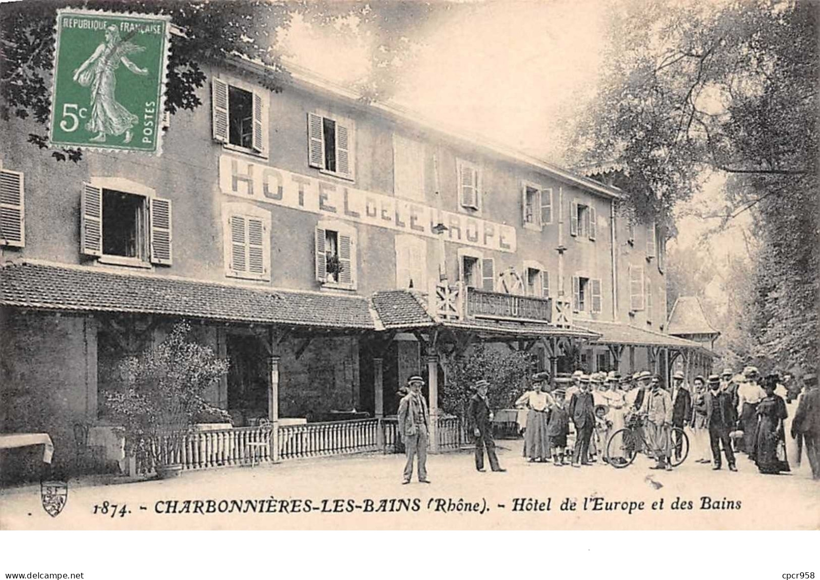 69.n°57335.chardonnières Les Bains.hotel De L'europe Et Des Bains.plie - Charbonniere Les Bains