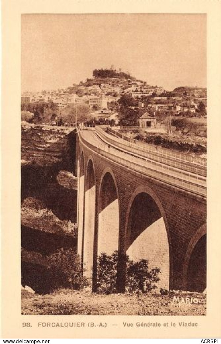 FORCALQUIER Vue Generale Et Le Viaduc 18(scan Recto-verso) MA341 - Forcalquier