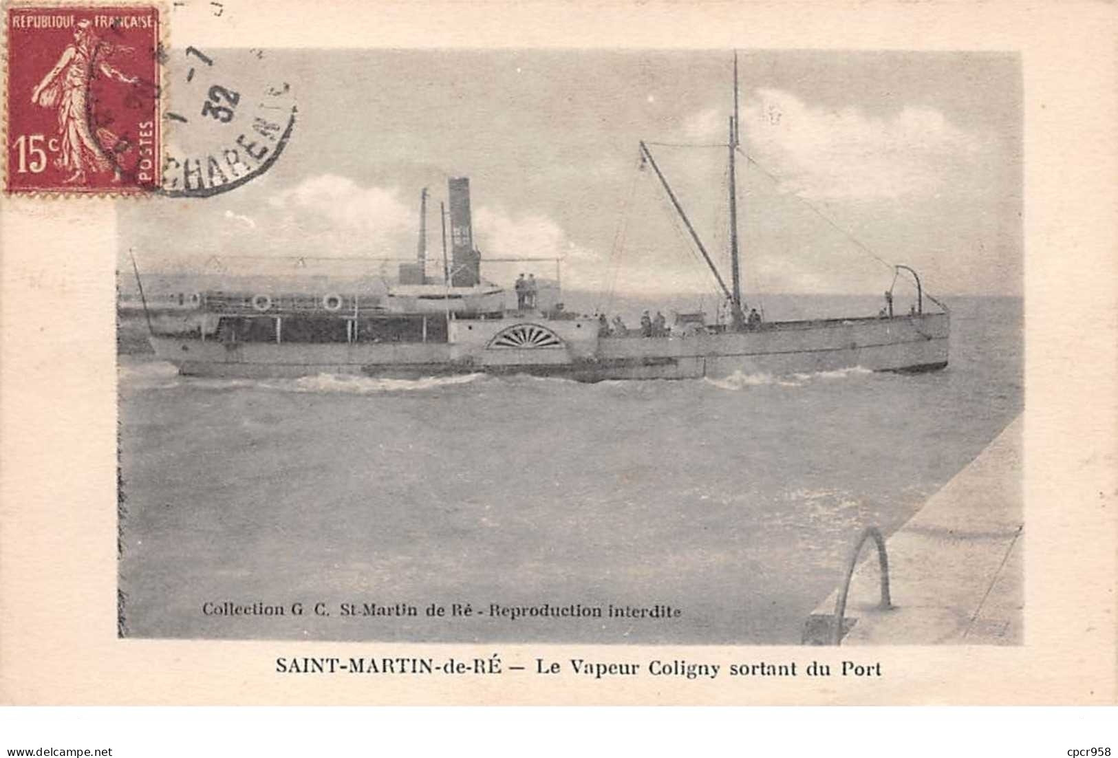 17 - N°150341 - Saint-martin-de-ré - Le Vapeur Coligny Sortant Du Port - Saint-Martin-de-Ré