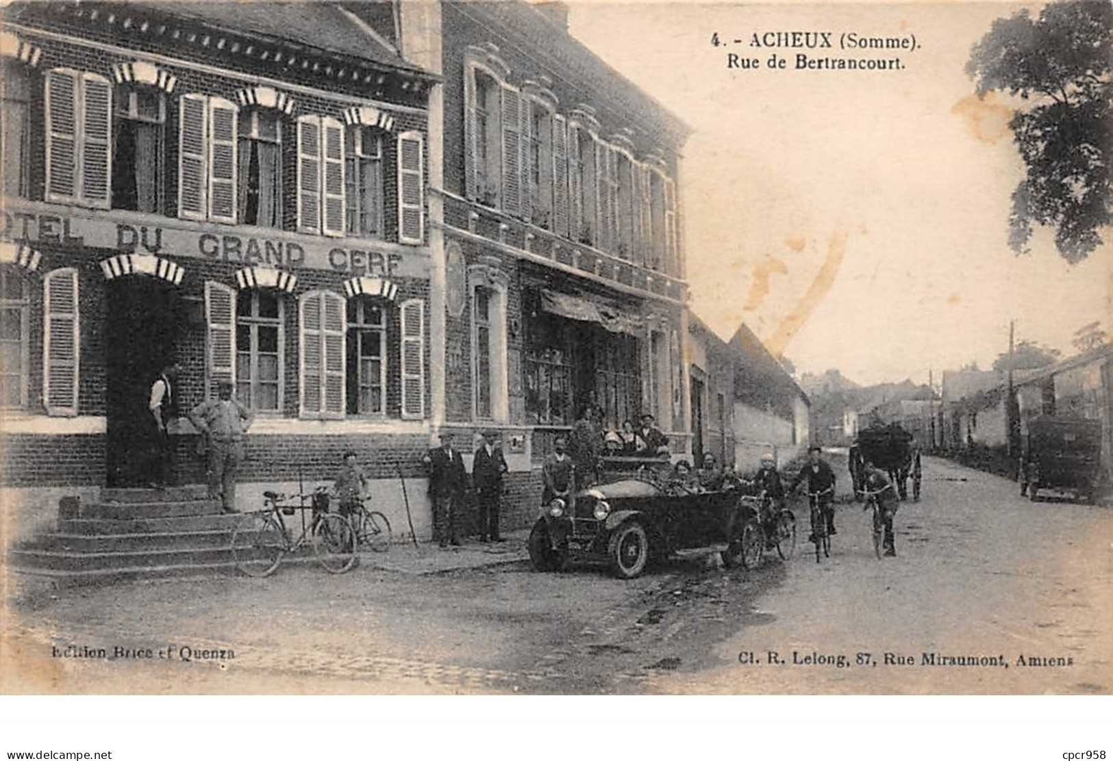 80.n°57519.acheux.rue De Bertrancourt.voiture - Acheux En Amienois