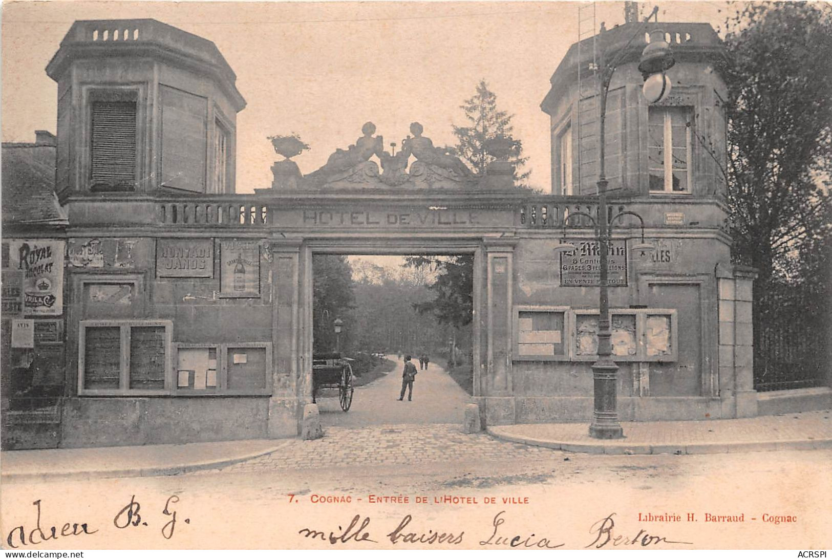 COGNAC Entree De L Hotel De Ville 12(scan Recto-verso) MA368 - Cognac