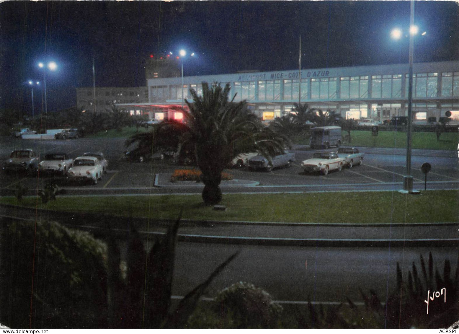  NICE L AEROGARE Prise De Nuit 1(scan Recto-verso) MA366 - Aeronáutica - Aeropuerto