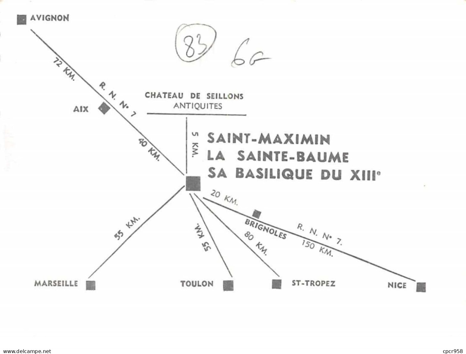 83  . N° 102037 . Cpsm .10x15 Cm  .st Maximin La Sainte Baume .brasserie Du Francais . - Saint-Maximin-la-Sainte-Baume