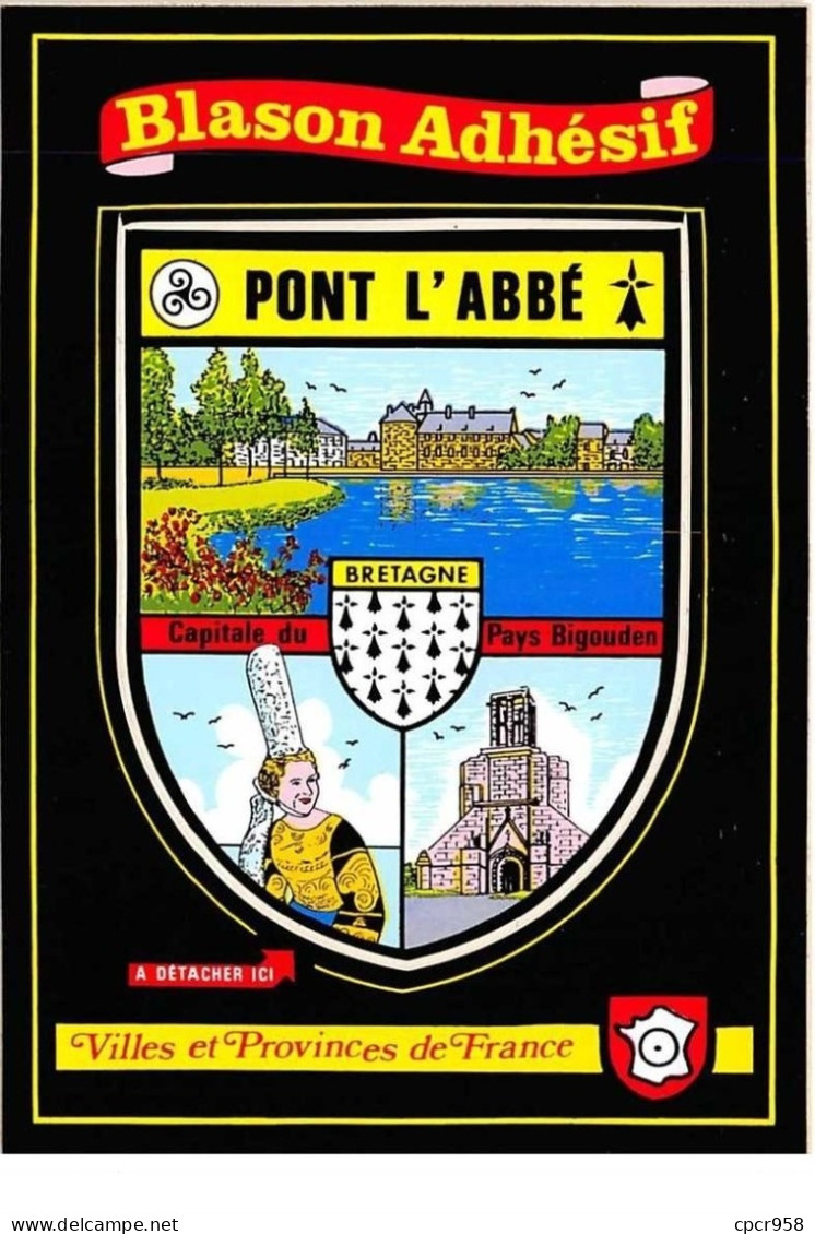 29  . N° 101857  . Cpsm .10x15 Cm  .pont Neuf .blason Adhesif . - Pont L'Abbe