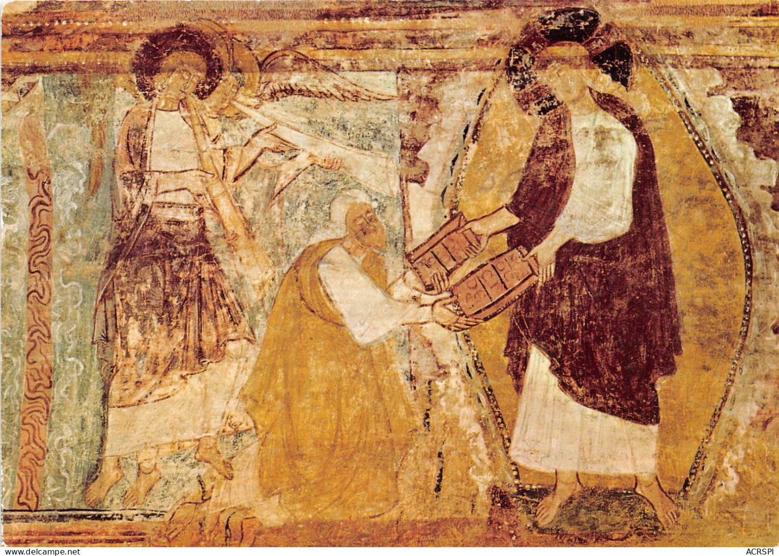 SAINT SAVIN SUR GARTEMPE Peinture Murale De La Voute De La Nef Au Sinai Moise Recoit De Dieu 13(scan Recto-verso)MA399 - Saint Savin