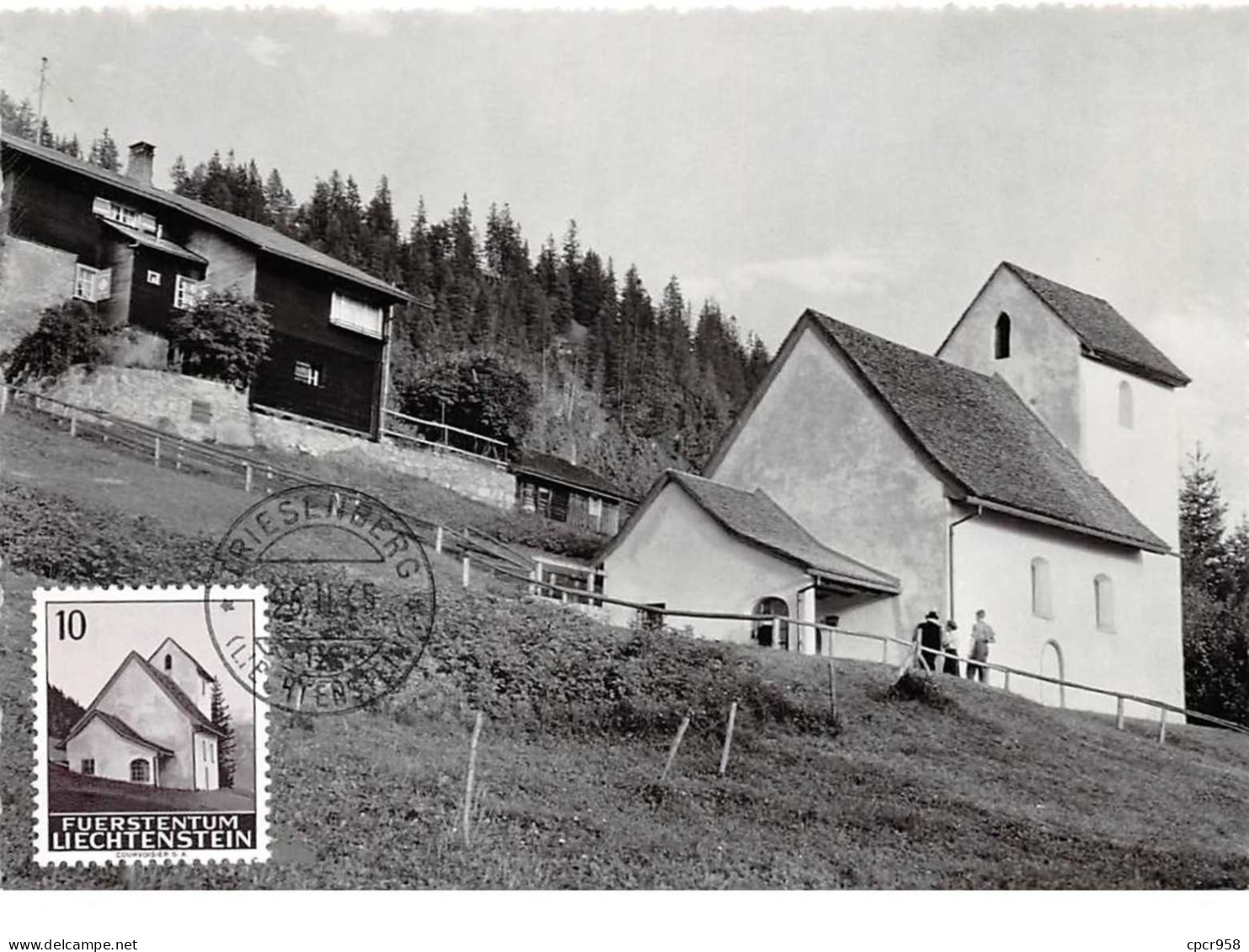 1965 - Carte Maximum - N°151250 - Liechtenstein - Kapelle St. Theodul - Cachet - Triesenberg - Liechtenstein