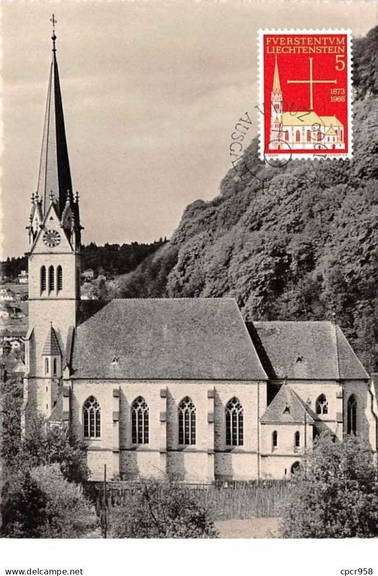 1966 - Carte Maximum - N°151248 - Liechtenstein - Pfarrkirche - Cachet - Vaduz - Liechtenstein