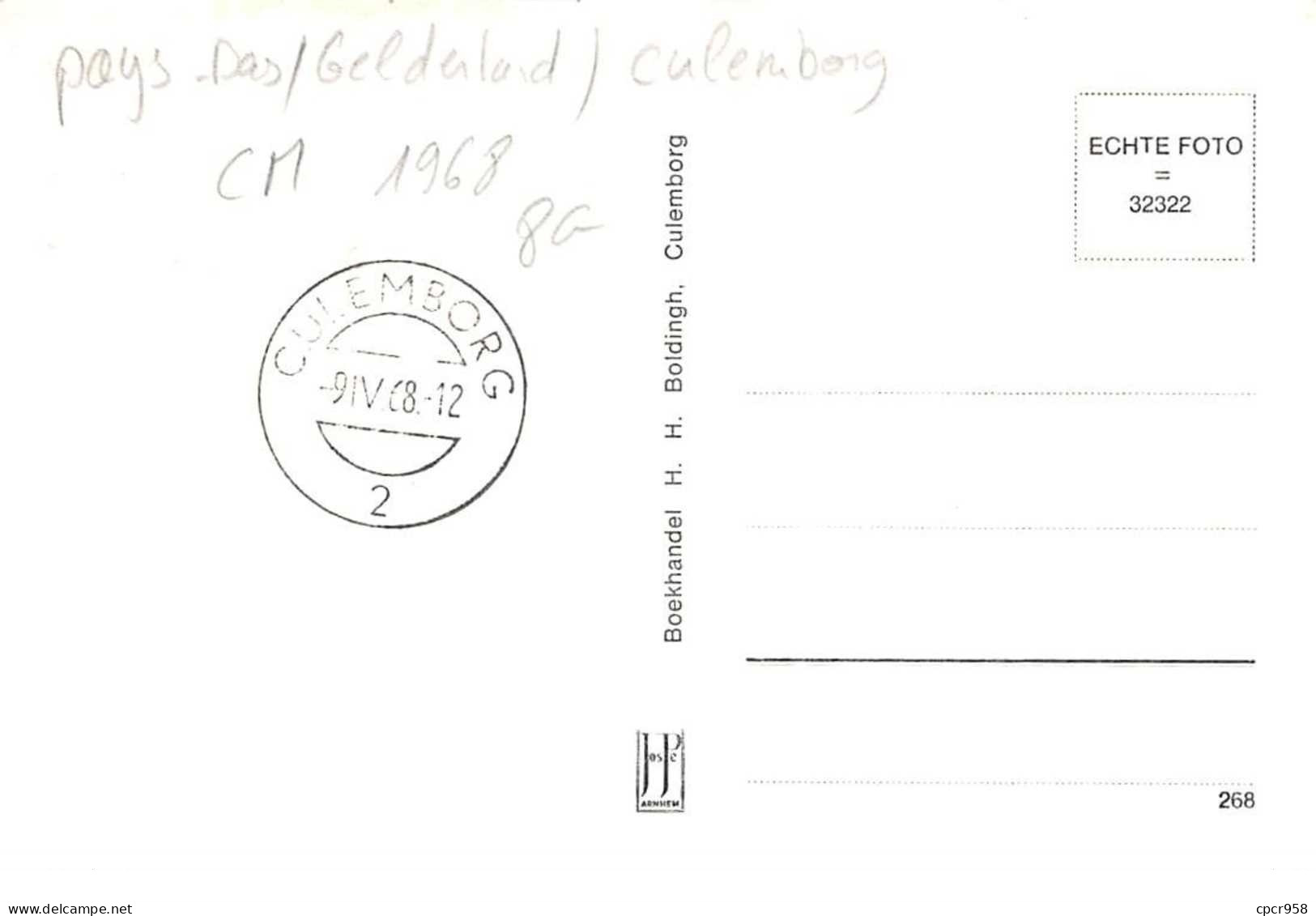 1968 - Carte Maximum - N°151185 -pays Bas-  Spoorbrug - Cachet - Culemborg - Culemborg