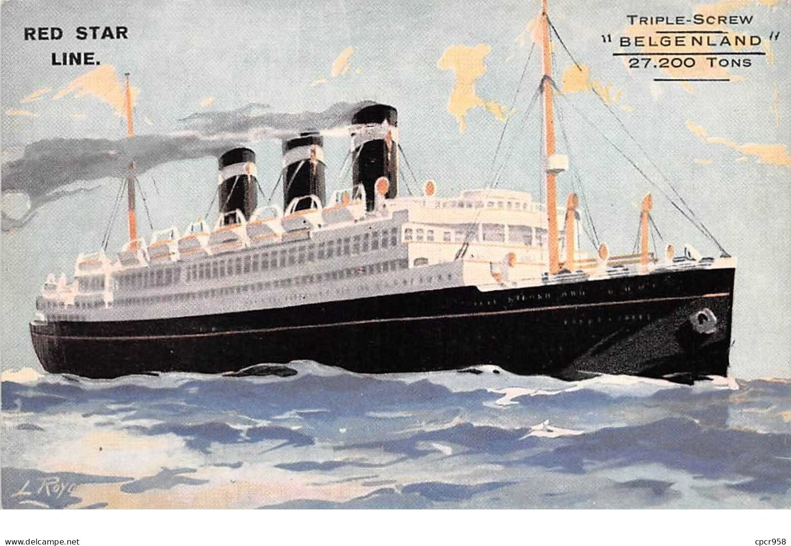Bateaux - N°60466 - Red Star Line - Triple-Screw Belgengland 27.200 Tons - Famille Titanic Paquebot - Paquebots