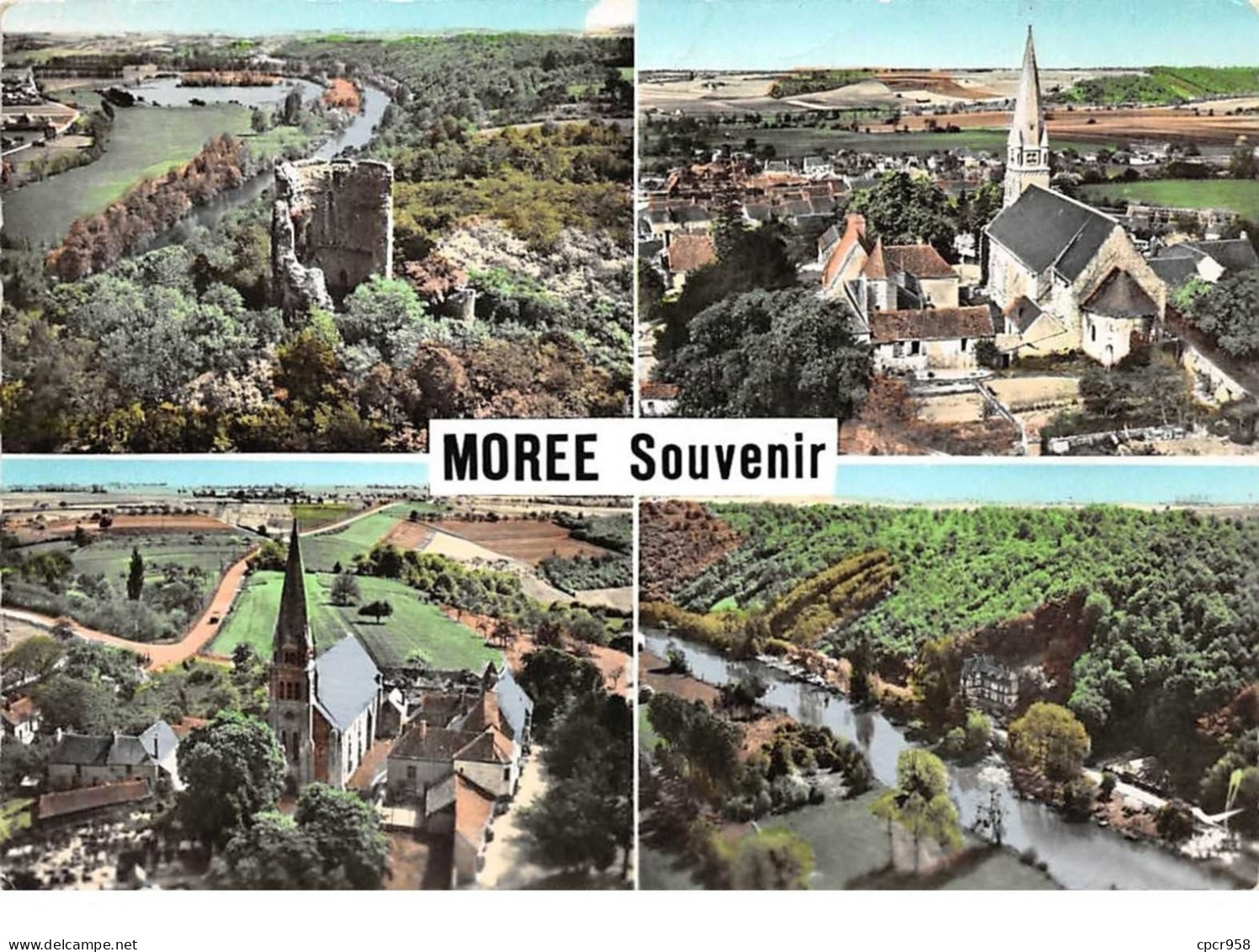 41 - N°151085 - Moree - Cpsm 15cm X 10.5cm - En Avion Au Dessus De ... - L'église - La Tour Et Les Bords Du Loir - Moree