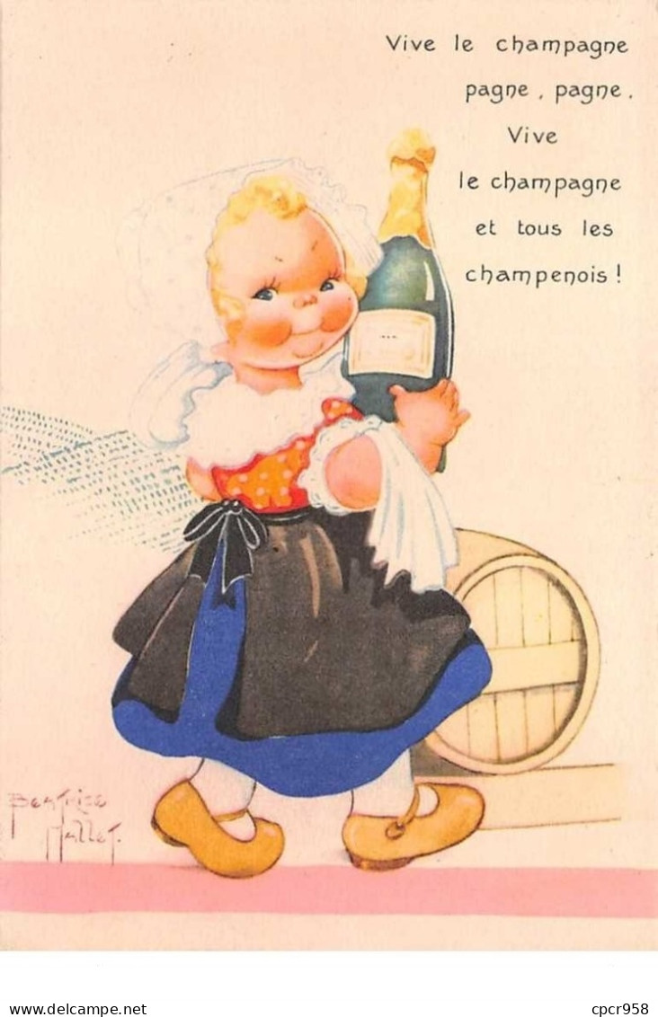 Llustrateur - N°60306 - B. Mallet - Vive Le Champagne ... Et Tous Les Champenois - Mallet, B.