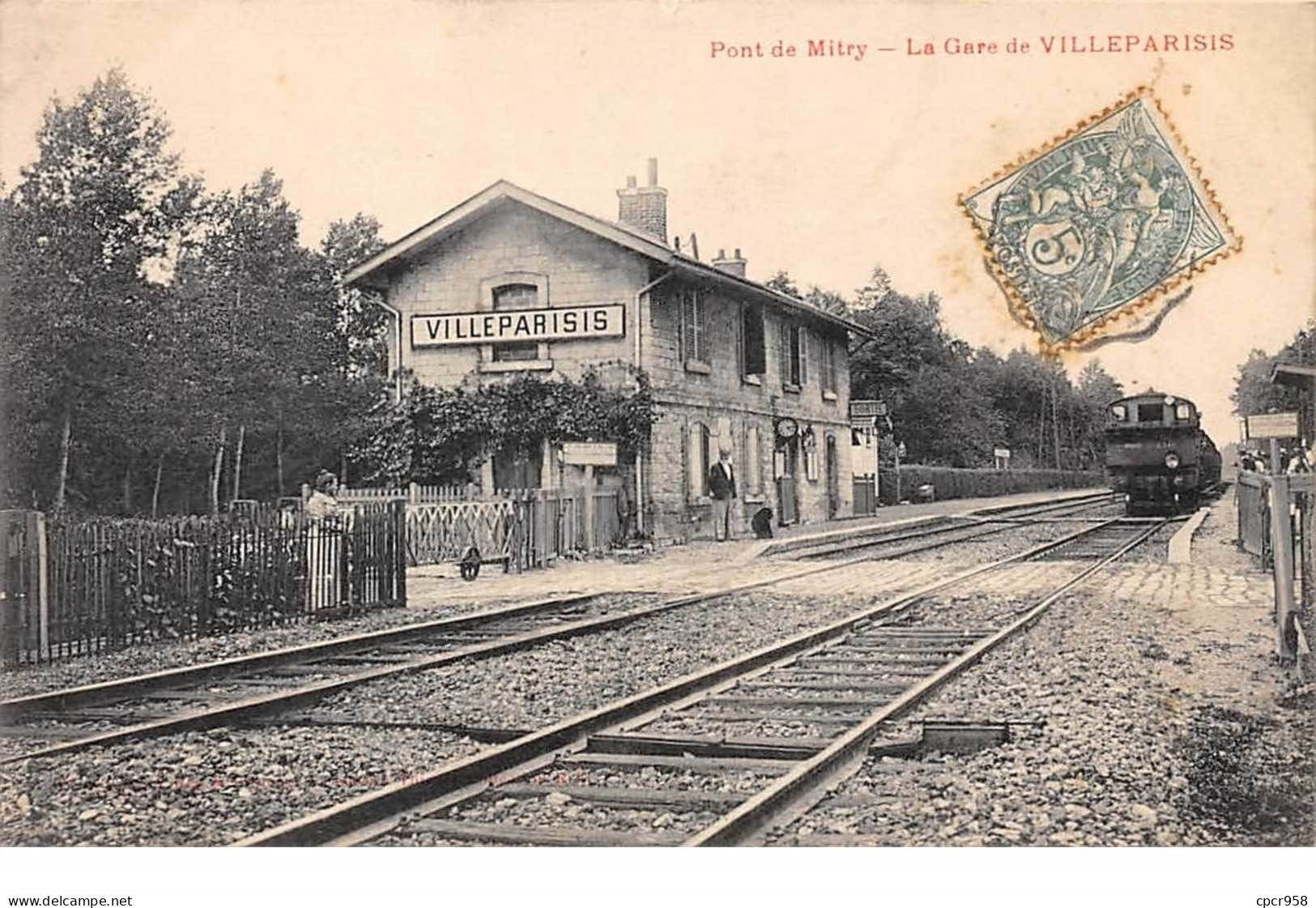 77. N° 103974 .villeparisis .train .pont De Mitry .la  Gare . - Villeparisis